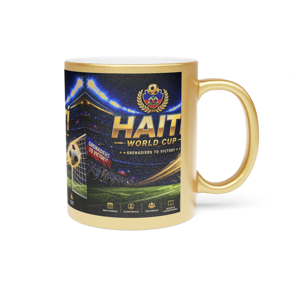 Haiti World Cup Metallic Mug — Soccer Fan Coffee Cup
