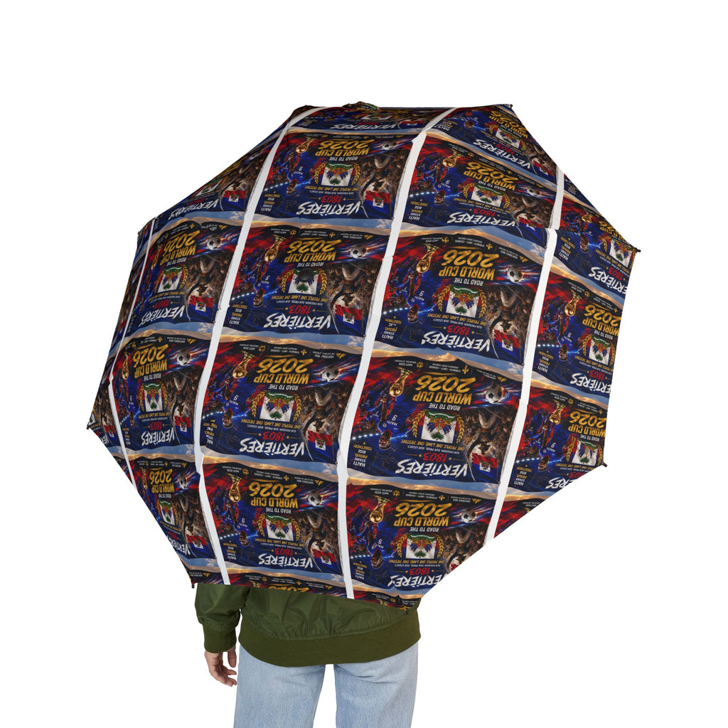 Foldable Umbrella — Retro Arcade Poster Grid Rain Umbrella