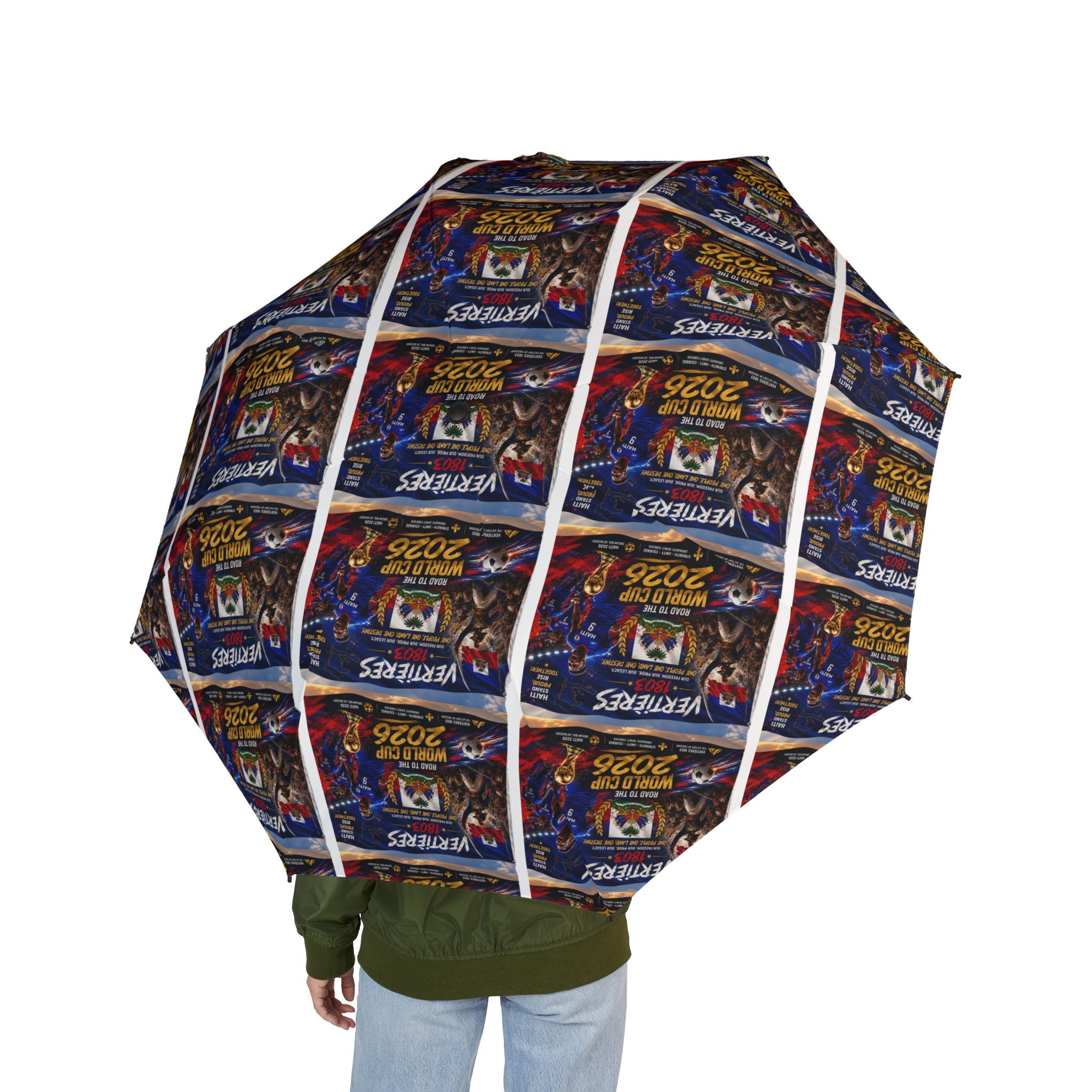 Foldable Umbrella — Retro Arcade Poster Grid Rain Umbrella