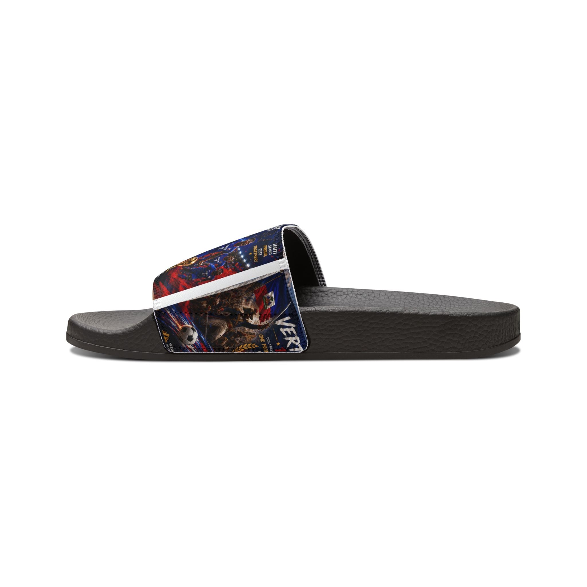 Removable-Strap Slide Sandals — Custom Graphic Summer Slides