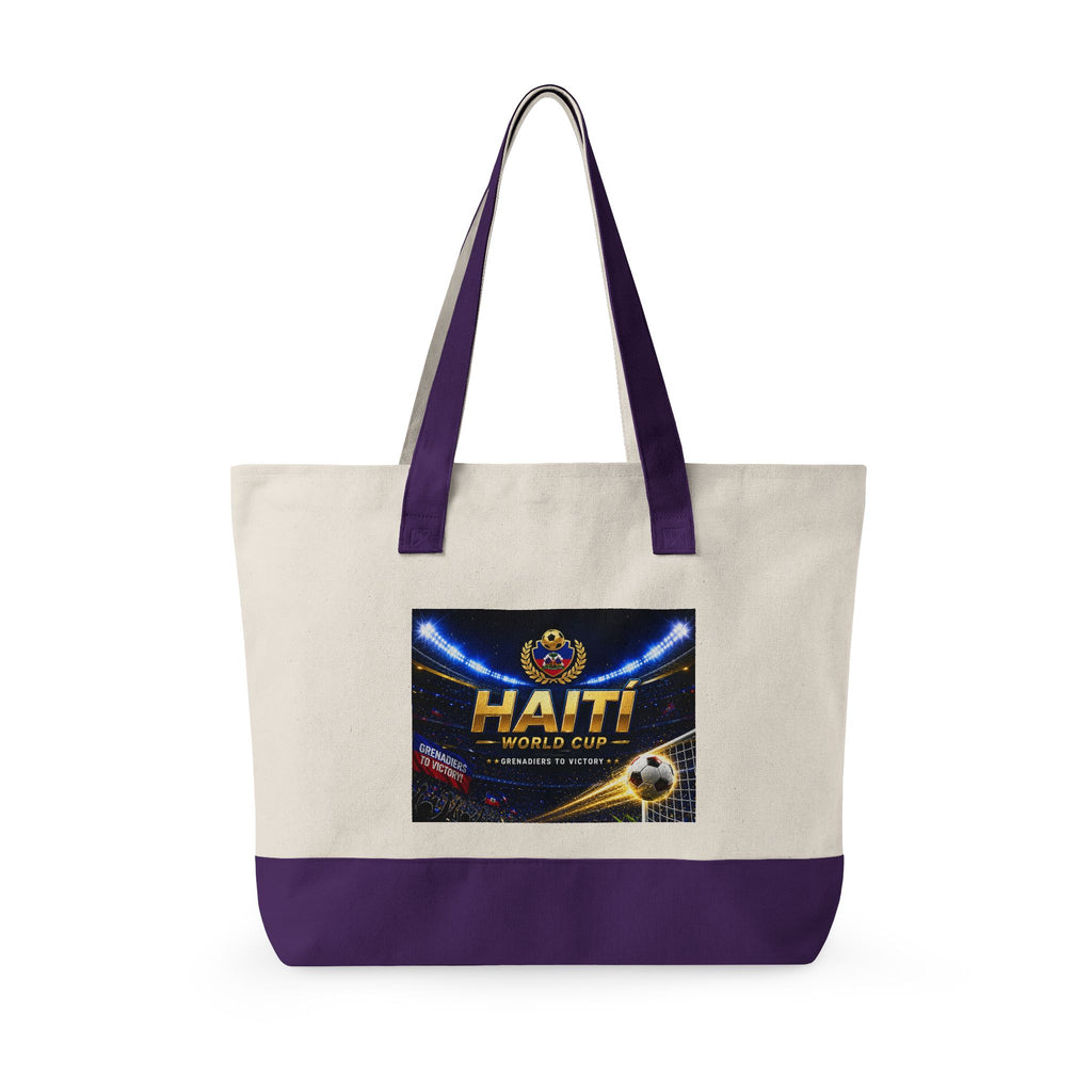 Haiti Football World Cup Canvas Tote Bag — Zippered Beach & Travel Tote