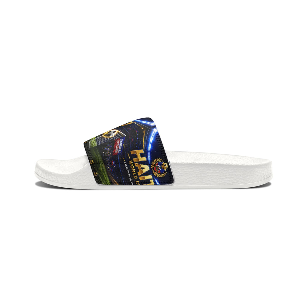 Slides — Haiti Soccer Stadium Graphic Adjustable Strap Sandals