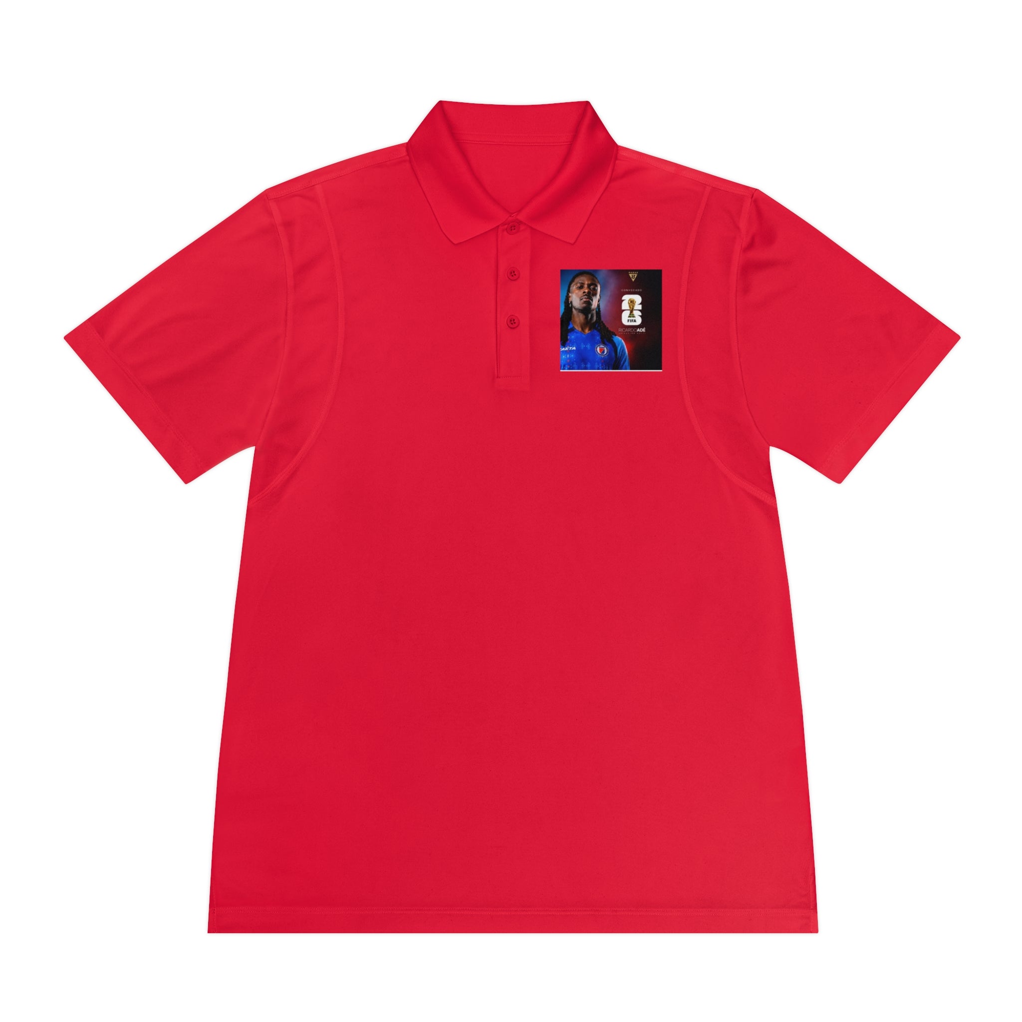 Men's Sport Polo Shirt with Player Photo & Back Number 4 — Athletic Team Golf Polo