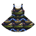 Haiti World Cup Girls' Soccer Sundress — Kids Football Stadium Print