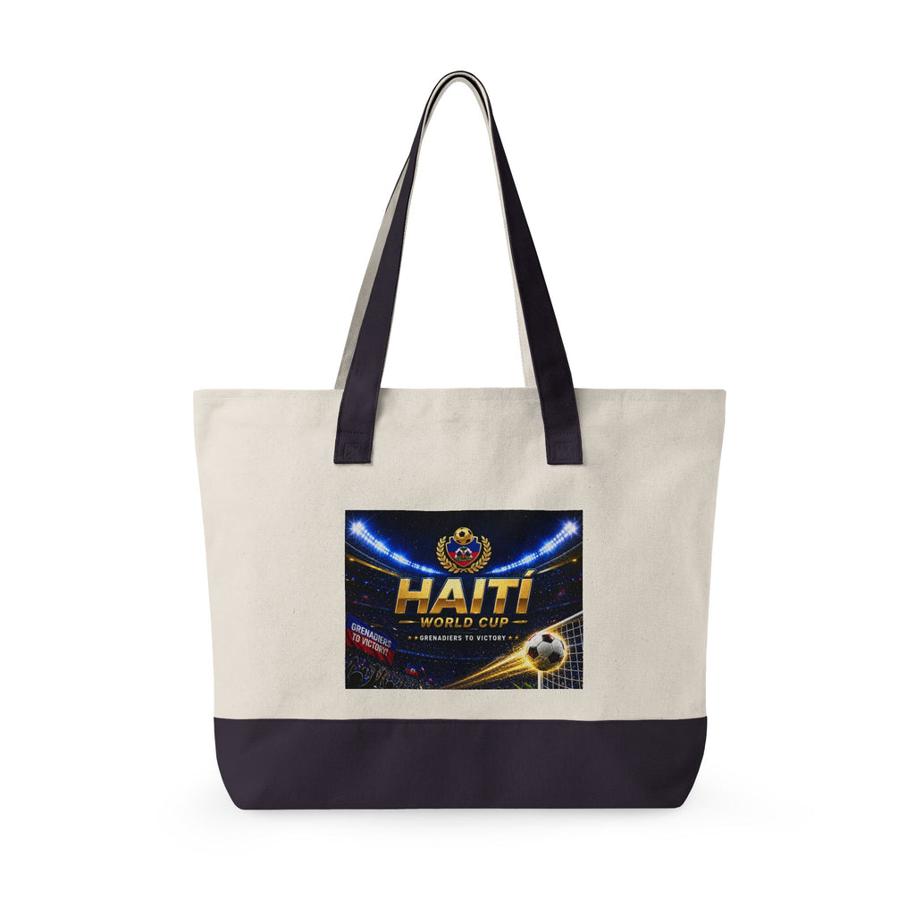 Haiti Football World Cup Canvas Tote Bag — Zippered Beach & Travel Tote