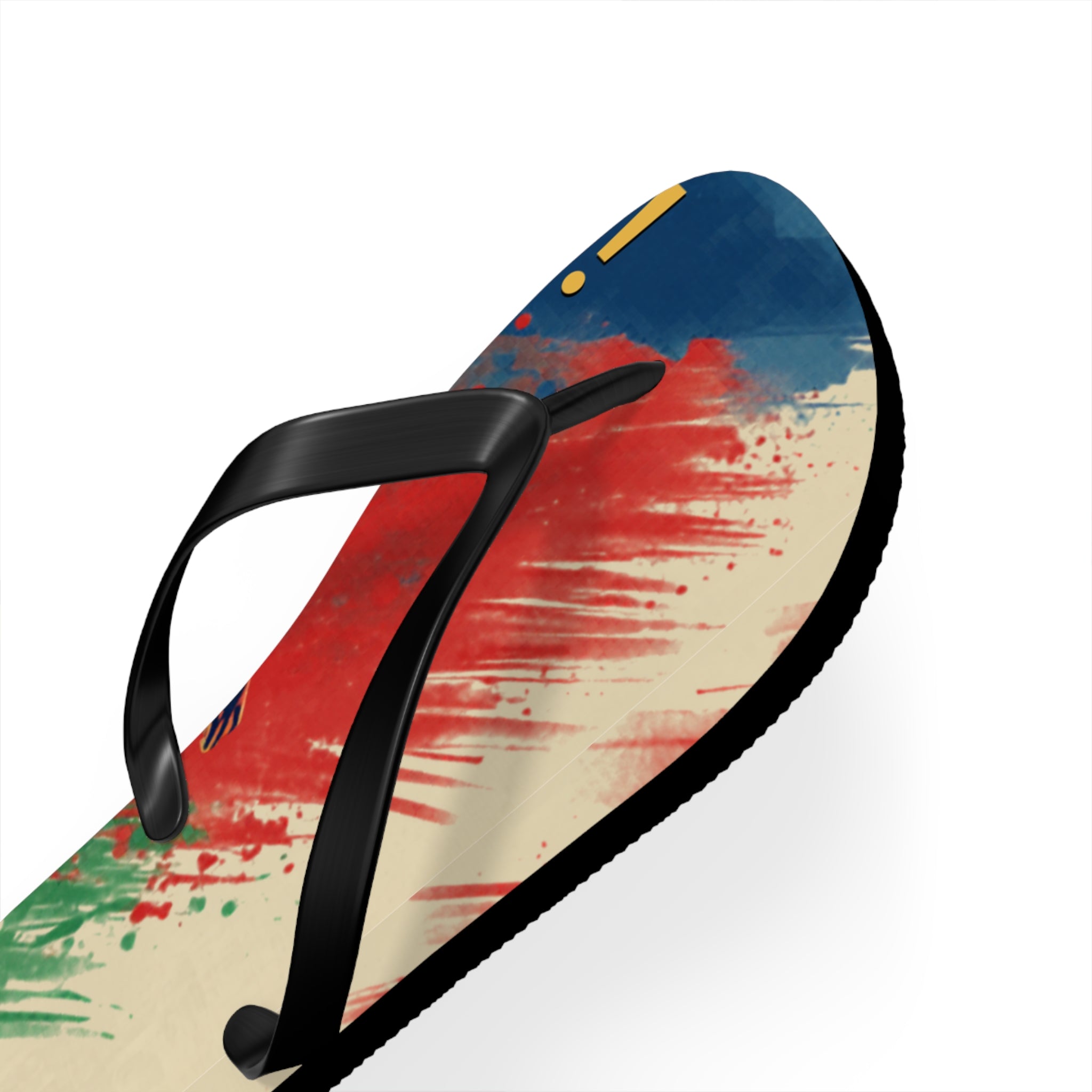 Abstract Paint Splash Flip Flops — Colorful Summer Beach Sandals