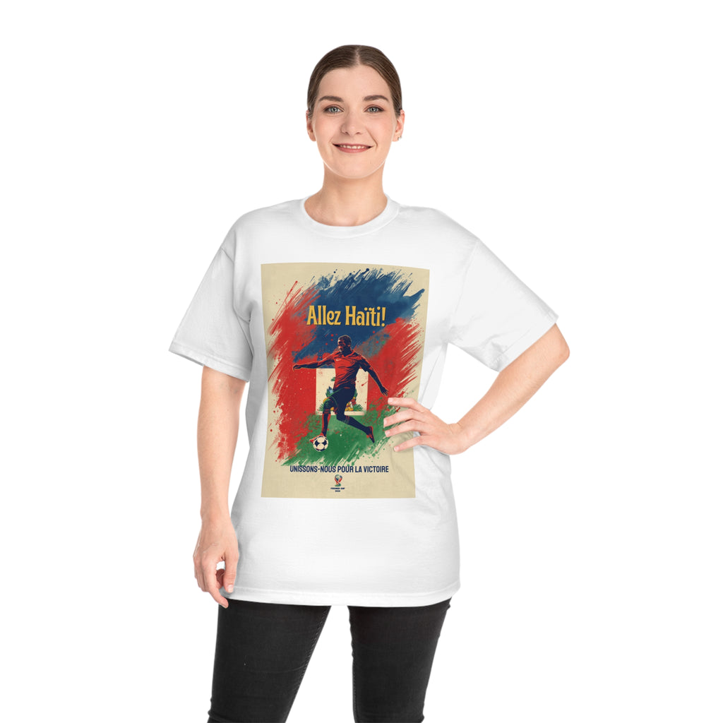 Allez Haïti Soccer Poster T-Shirt — Haiti Flag Football Tee