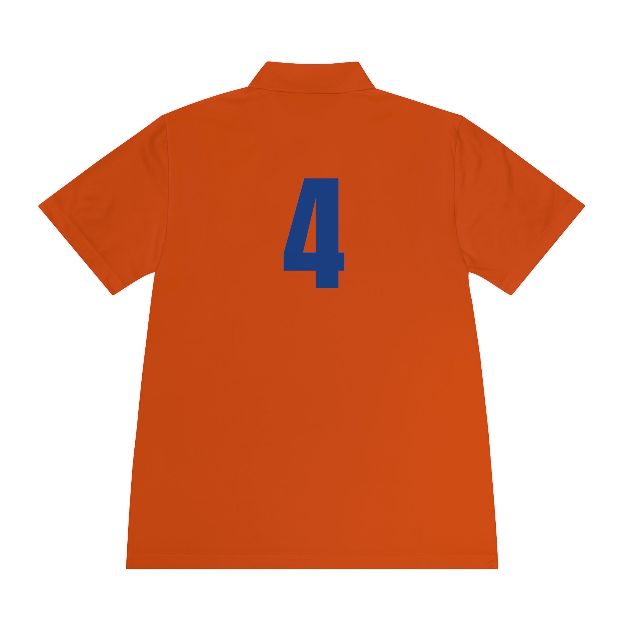 Men's Sport Polo Shirt with Player Photo & Back Number 4 — Athletic Team Golf Polo
