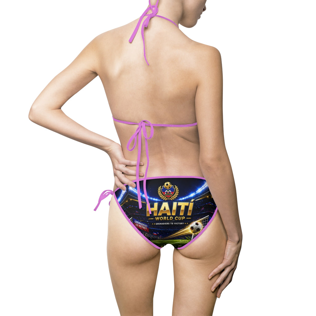 Haiti Flag Bikini Swimsuit — Tropical Patriotic Women's Two-Piece