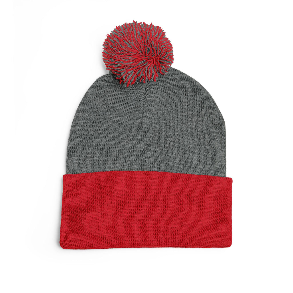 Embroidered Pom-Pom Beanie — Cute Mini Ducklings Knit Hat