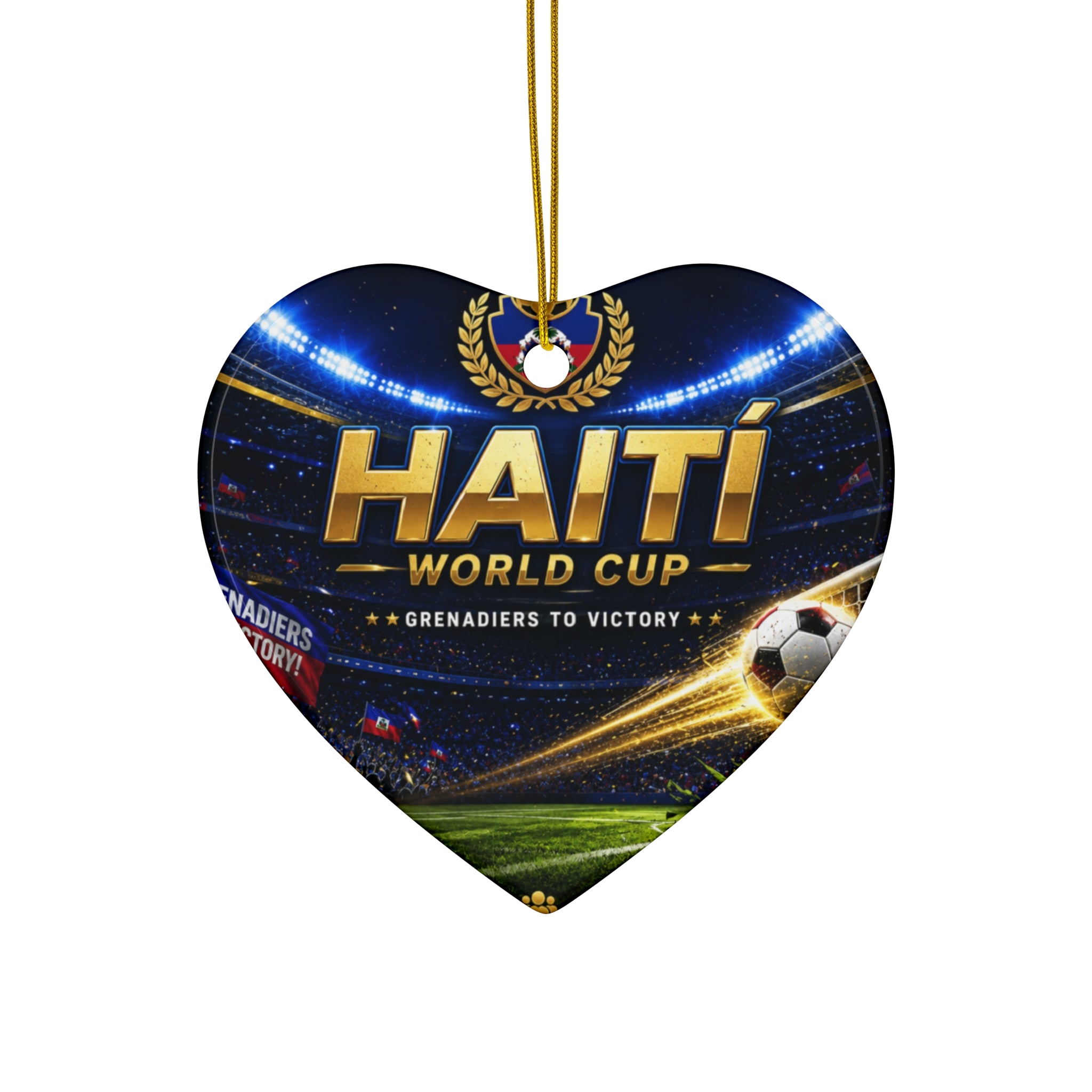 Haiti World Cup Ceramic Ornament – Soccer Stadium Keepsake