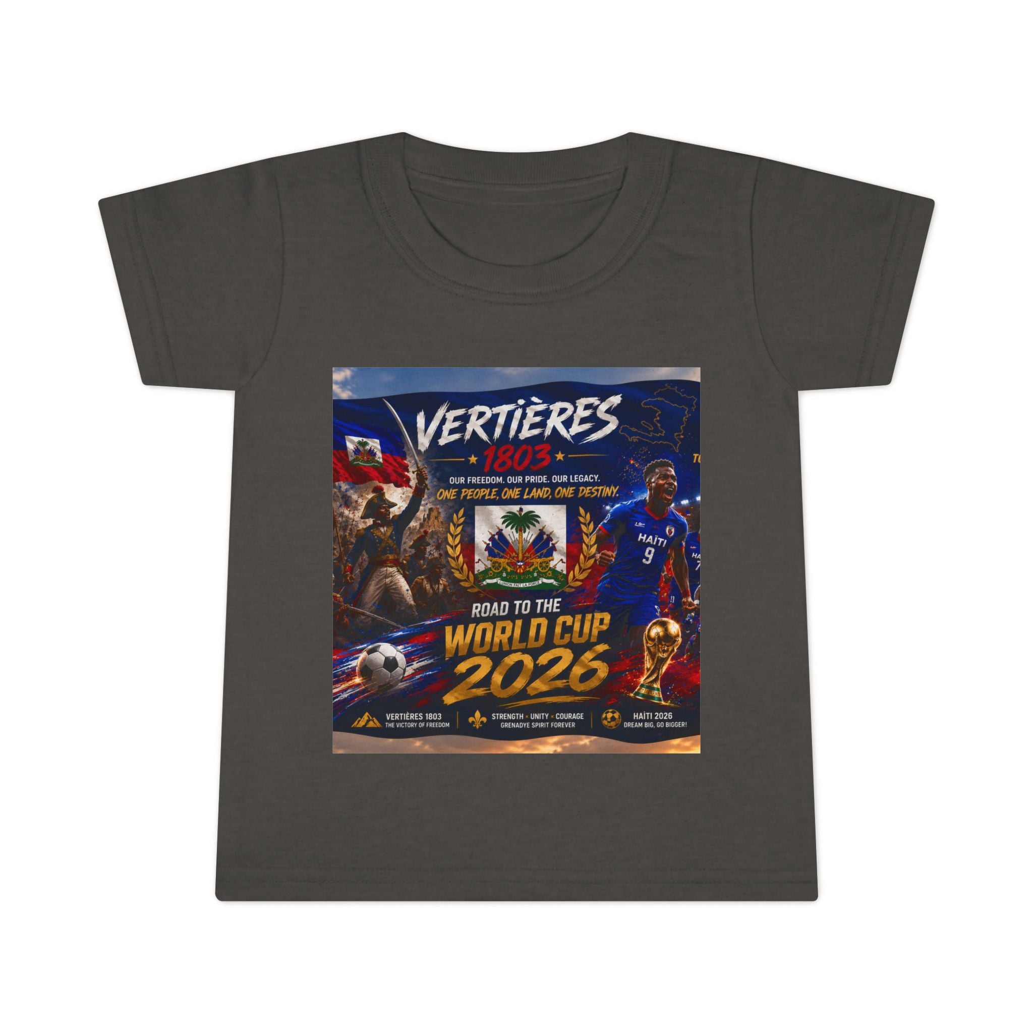 Toddler T-Shirt — "Vertières 1803" Haiti World Cup 2026 Soccer Tee
