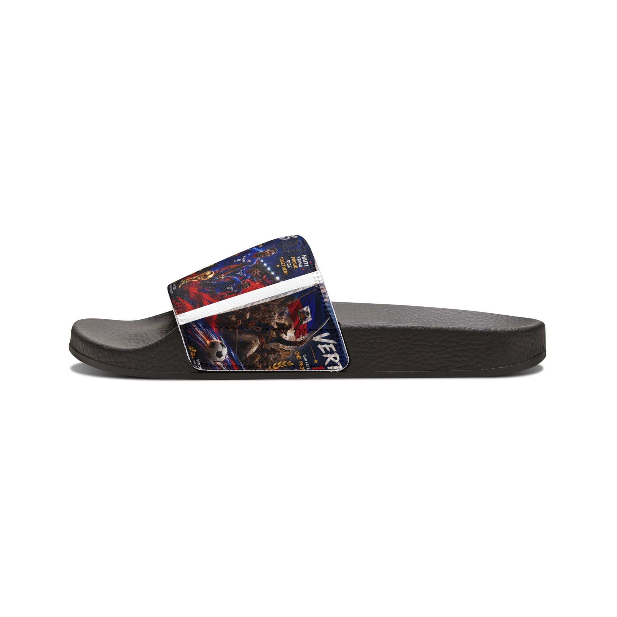 Removable-Strap Slide Sandals — Custom Graphic Summer Slides