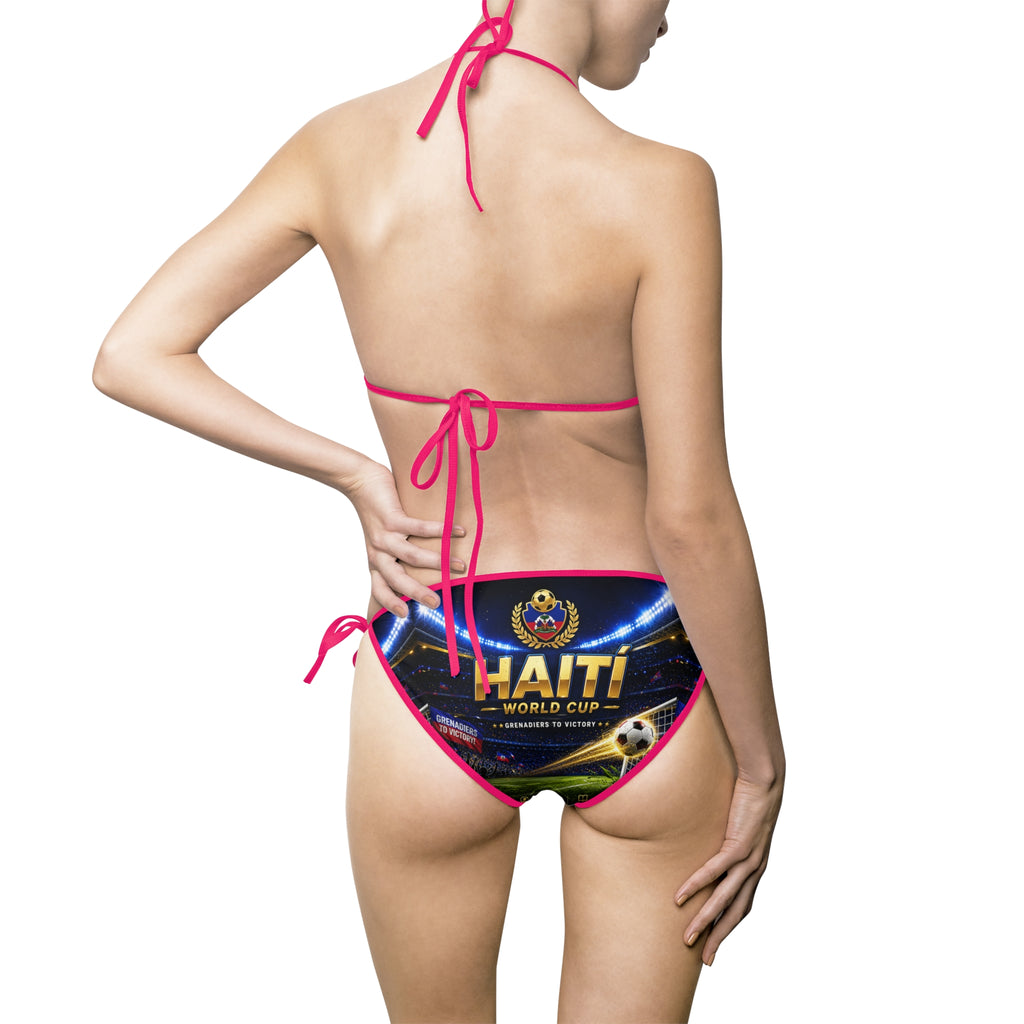 Haiti Flag Bikini Swimsuit — Tropical Patriotic Women's Two-Piece