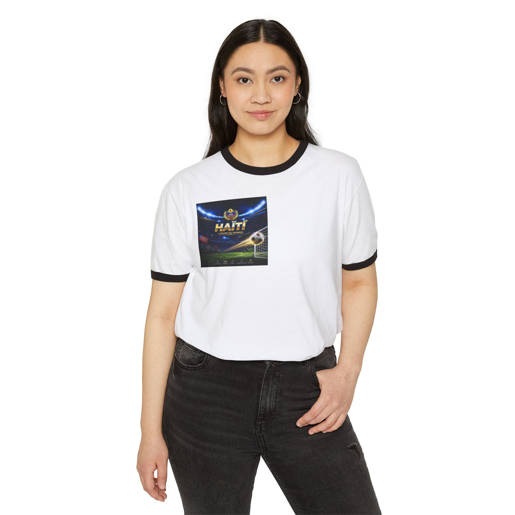 Haiti Soccer Ringer T-Shirt — Grenadier Football Support Tee