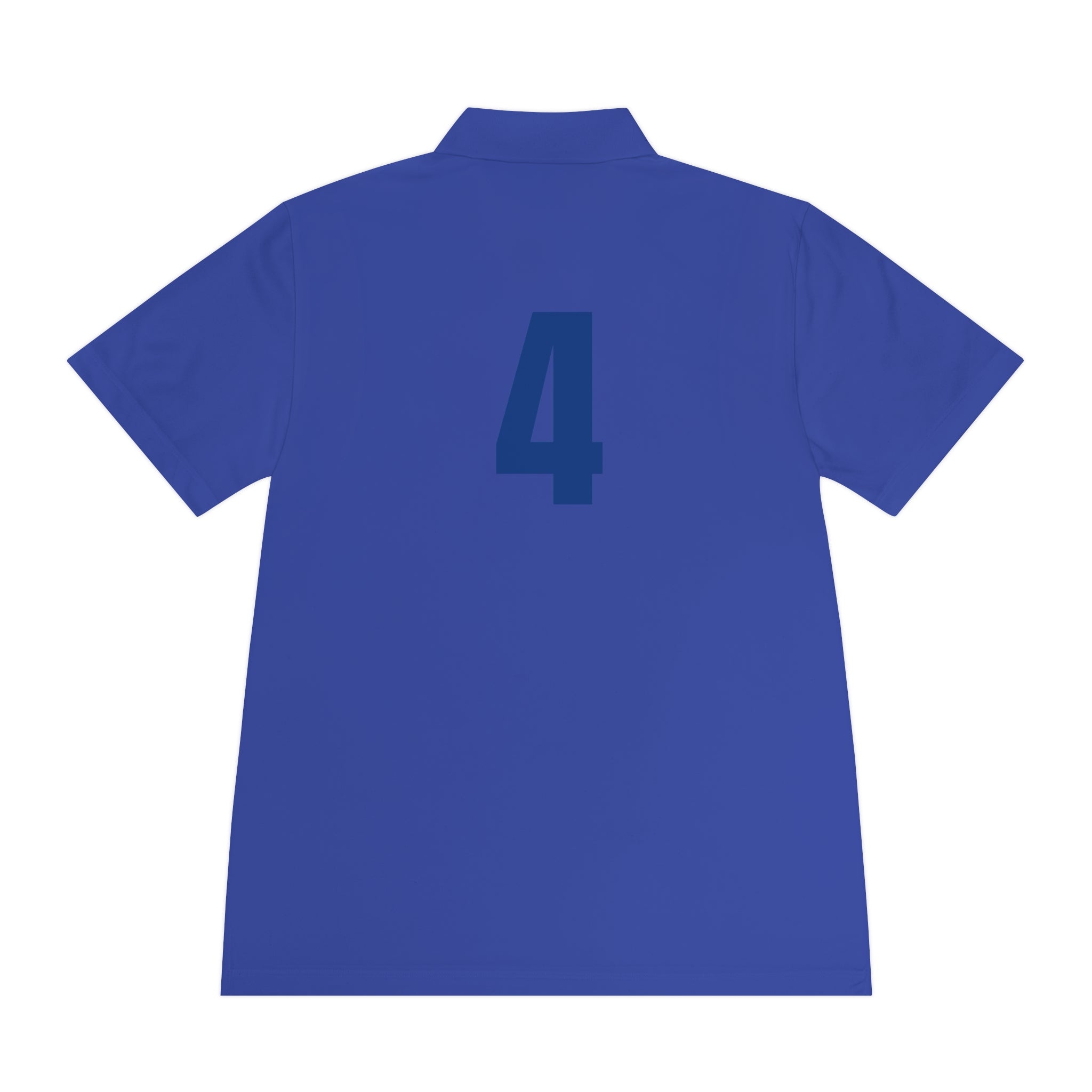 Men's Sport Polo Shirt with Player Photo & Back Number 4 — Athletic Team Golf Polo