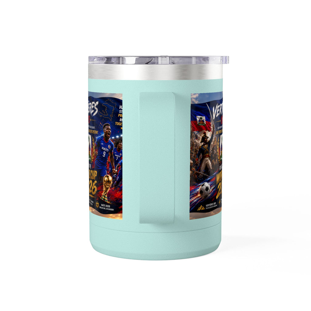 World Cup 2026 Haiti Soccer Tumbler – Vertières 1803 Team Travel Mug (15oz)