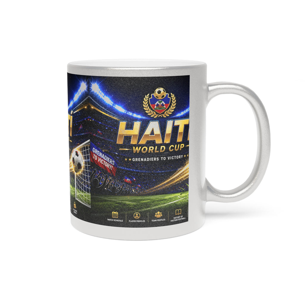 Haiti World Cup Metallic Mug — Soccer Fan Coffee Cup