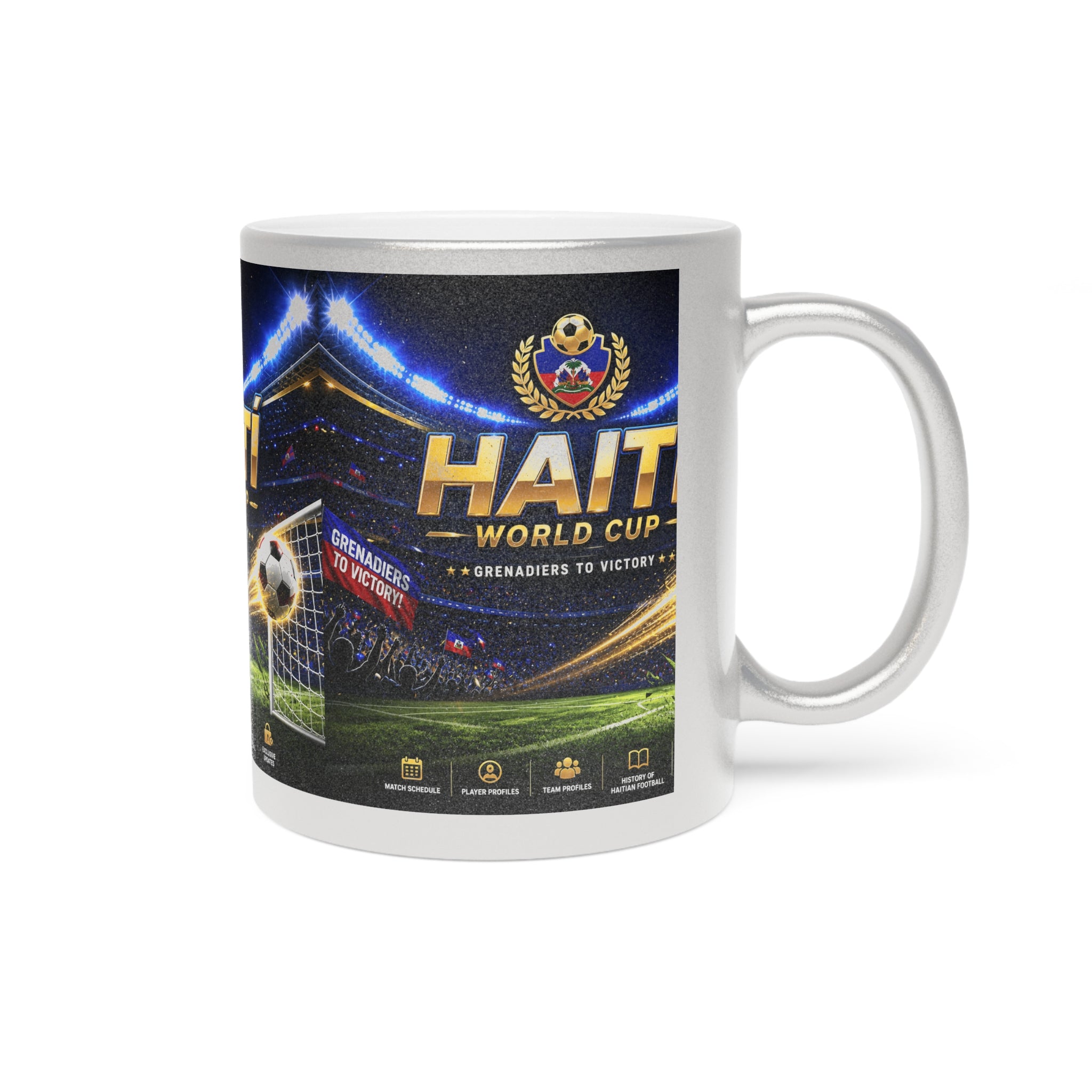 Haiti World Cup Metallic Mug — Soccer Fan Coffee Cup