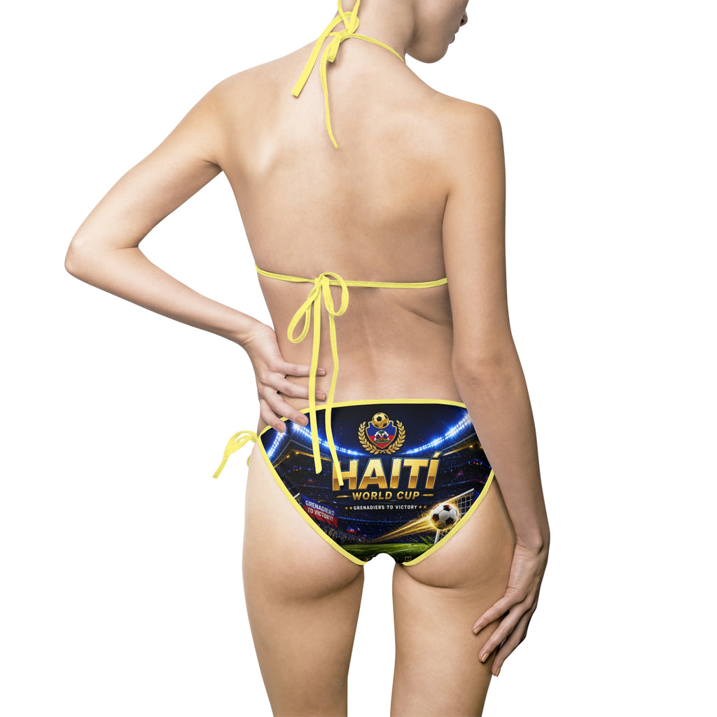 Haiti Flag Bikini Swimsuit — Tropical Patriotic Women's Two-Piece