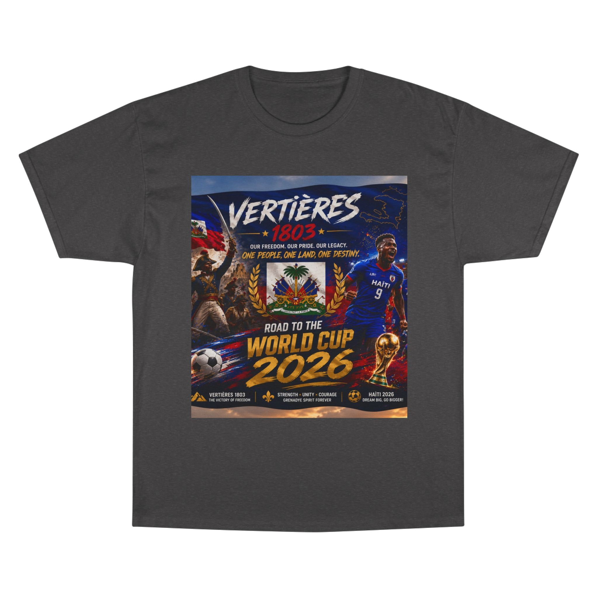 Vertières 1803 World Cup 2026 T-Shirt — Haiti Football Champion Tee