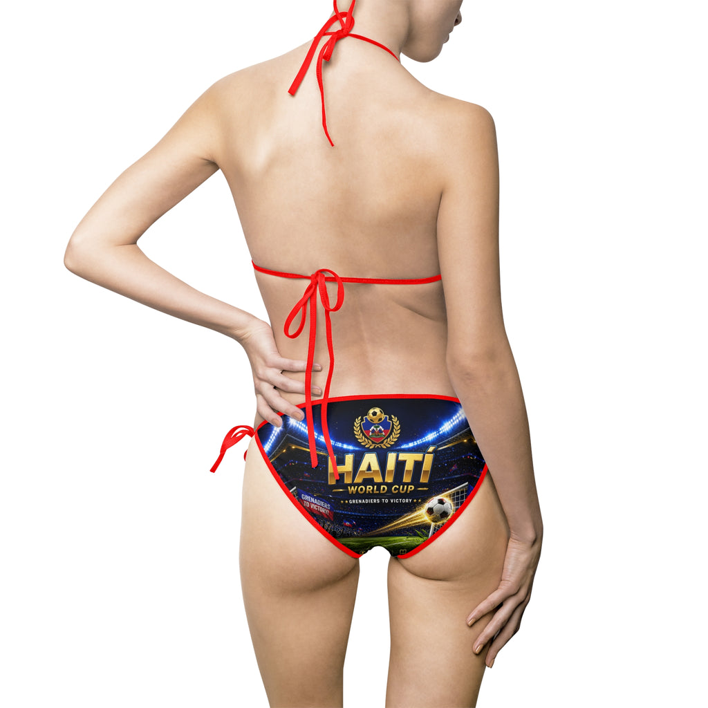 Haiti Flag Bikini Swimsuit — Tropical Patriotic Women's Two-Piece
