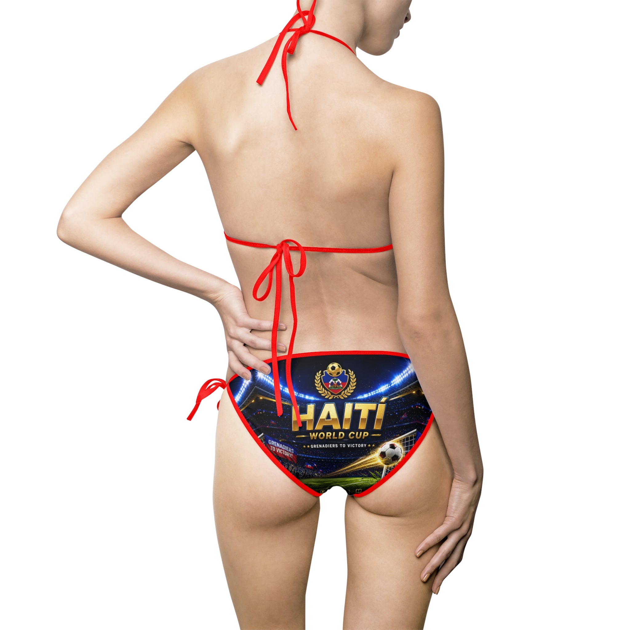 Haiti Flag Bikini Swimsuit — Tropical Patriotic Women's Two-Piece