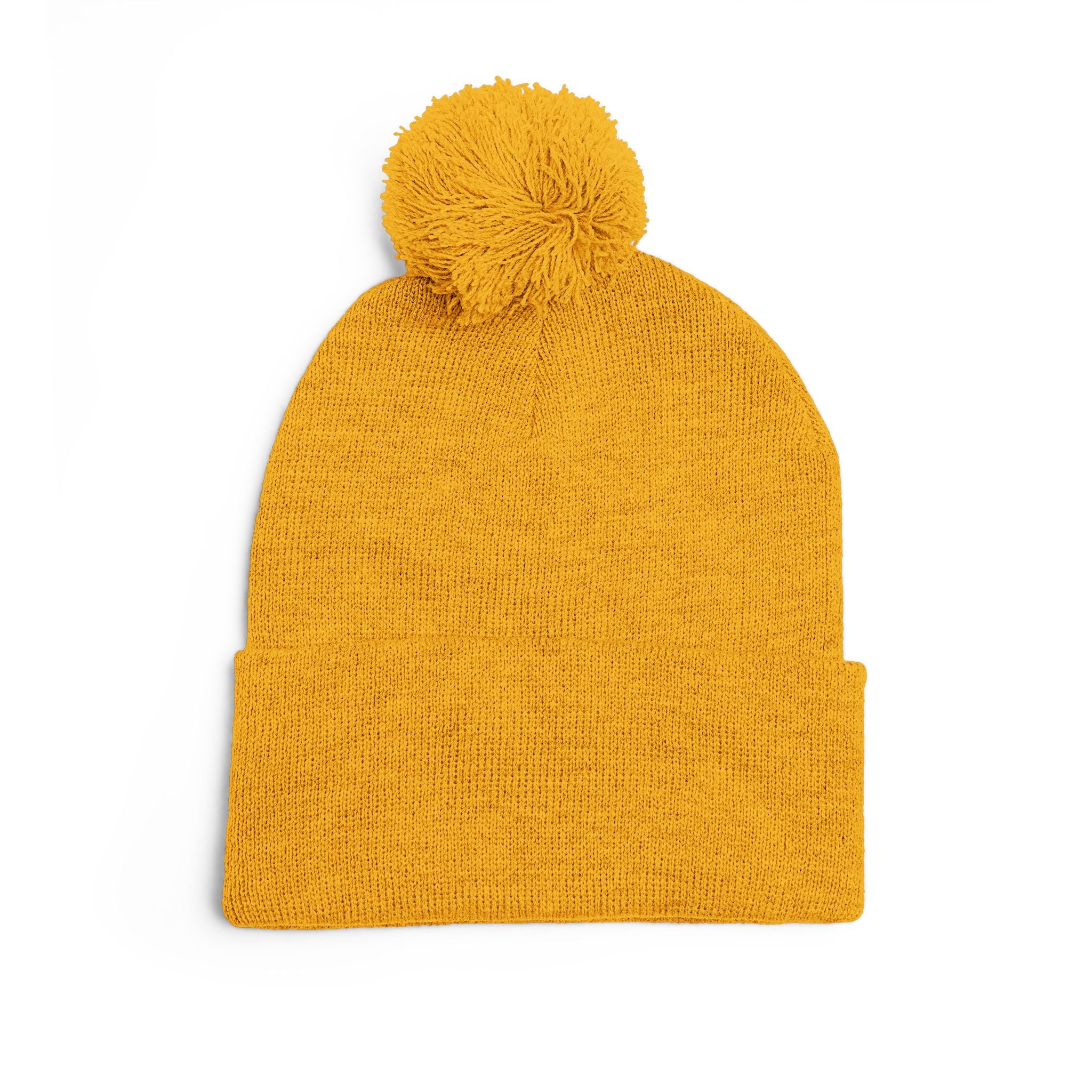 Embroidered Pom-Pom Beanie — Cute Mini Ducklings Knit Hat