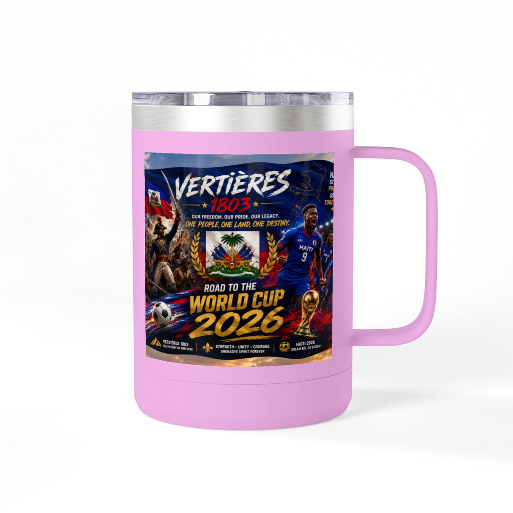 World Cup 2026 Haiti Soccer Tumbler – Vertières 1803 Team Travel Mug (15oz)