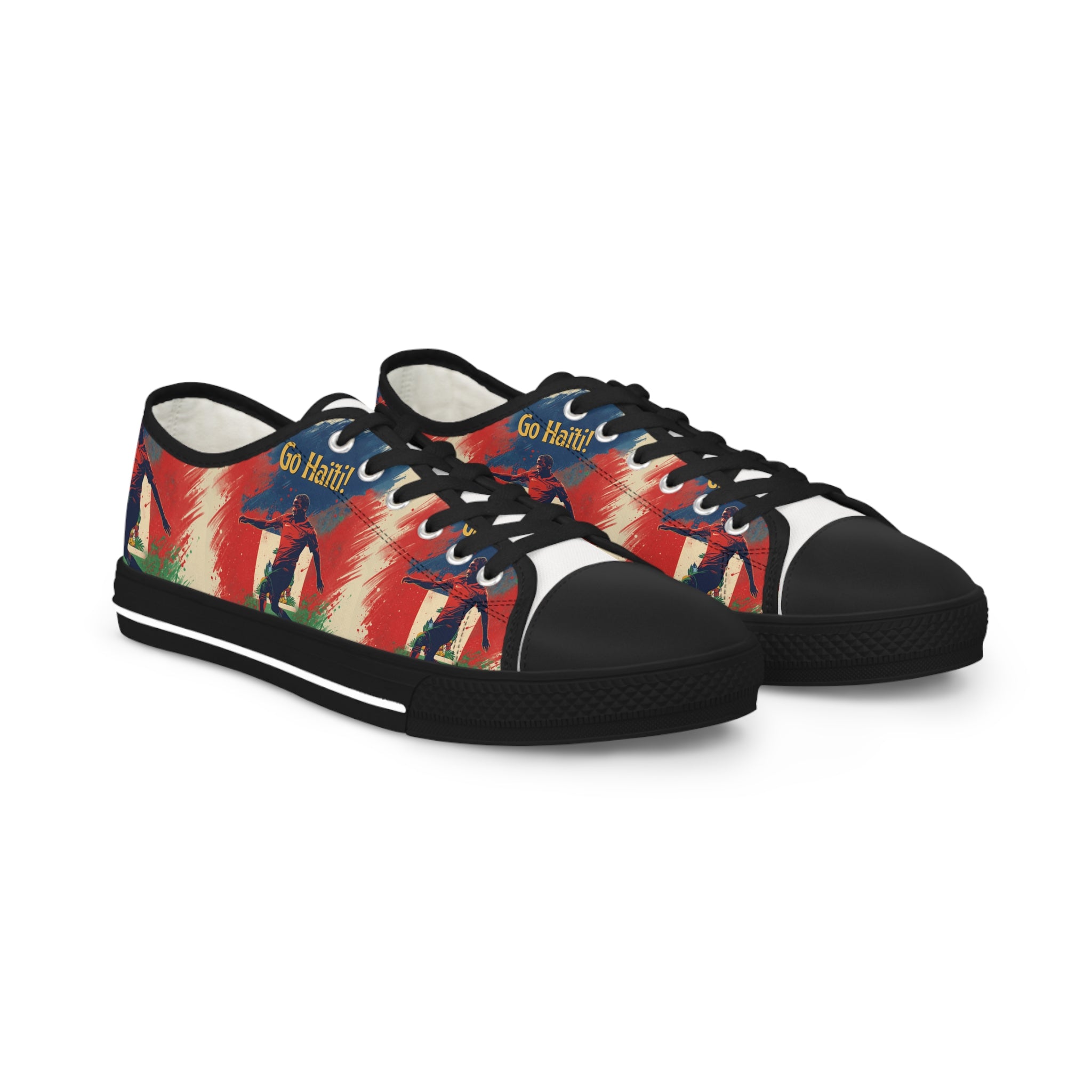 Patriotic 'Go Hawks' Low Top Sneakers — Men's Casual Flag-Inspired Shoes
