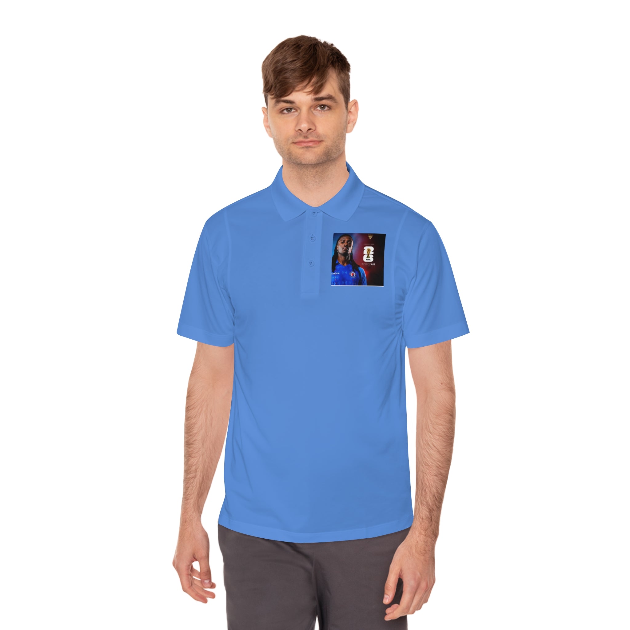 Men's Sport Polo Shirt with Player Photo & Back Number 4 — Athletic Team Golf Polo
