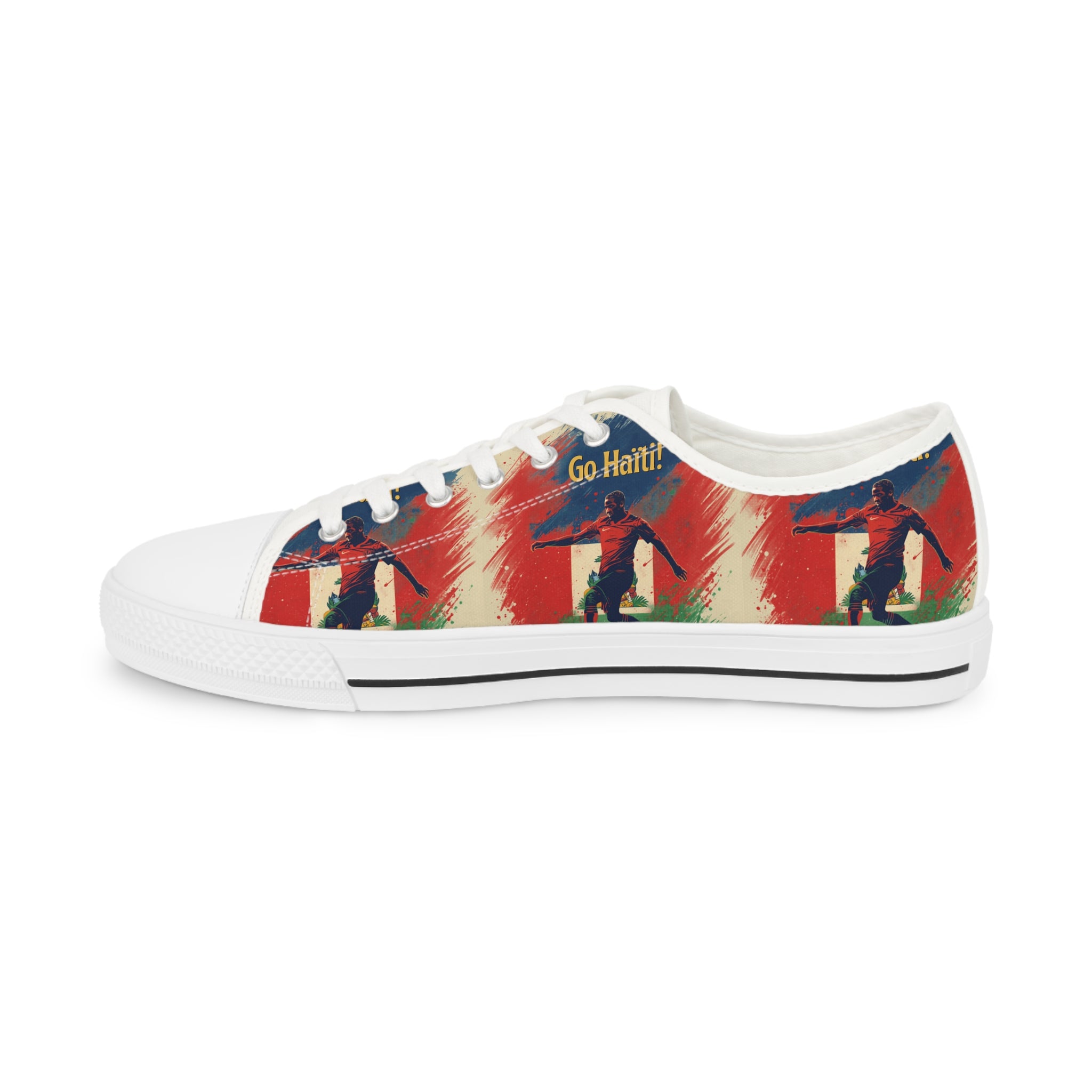 Patriotic 'Go Hawks' Low Top Sneakers — Men's Casual Flag-Inspired Shoes