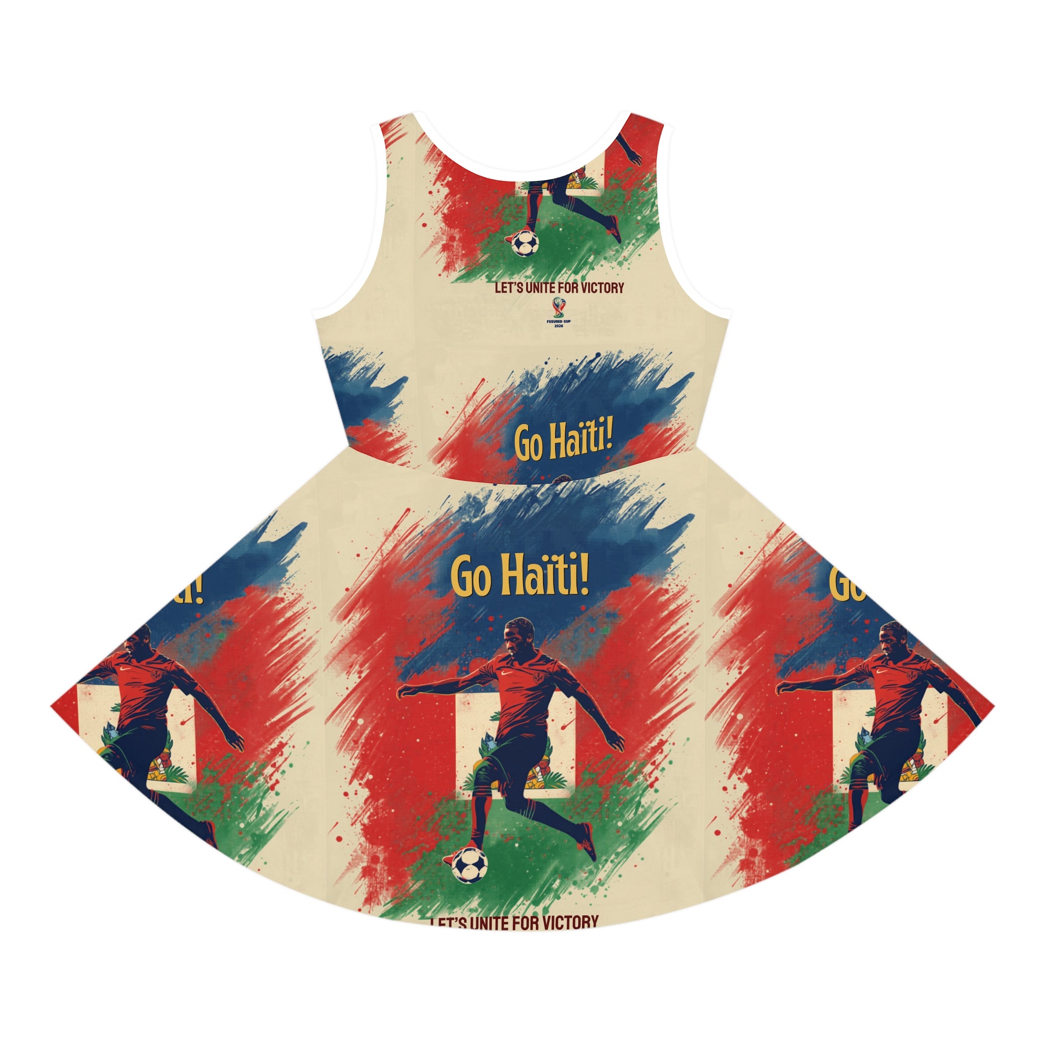 Girls' Sundress — 'Go Haiti!' Soccer Pride AOP Dress