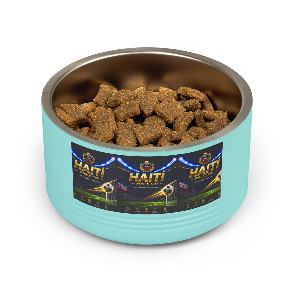 Haiti Football Crest Pet Bowl — 18oz Stainless Dog & Cat Dish