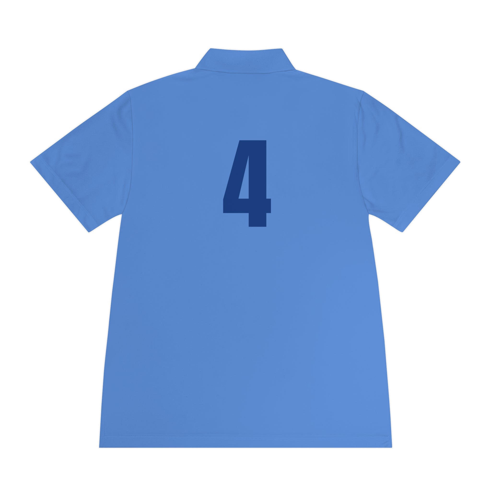 Men's Sport Polo Shirt with Player Photo & Back Number 4 — Athletic Team Golf Polo