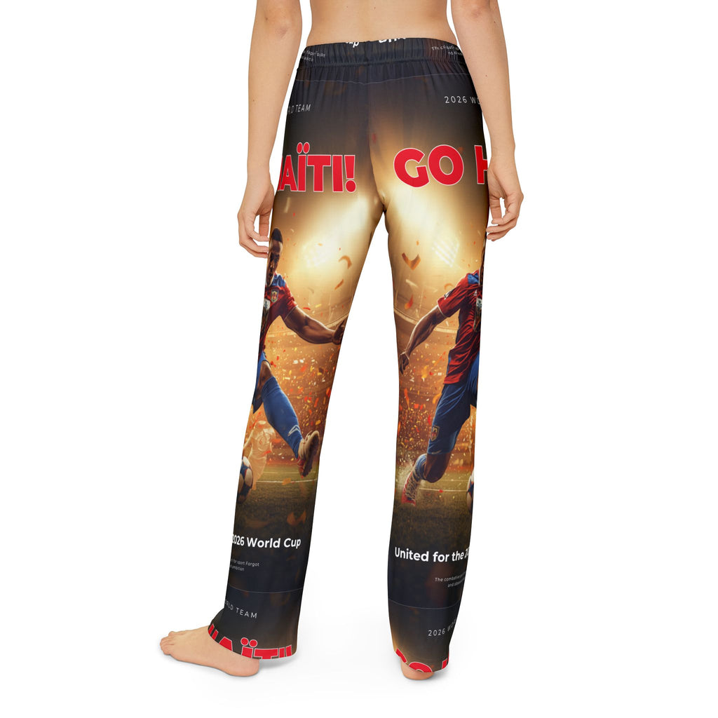 Kids Soccer Lounge Pants — 'Go Haiti!' All-Over-Print World Cup Design