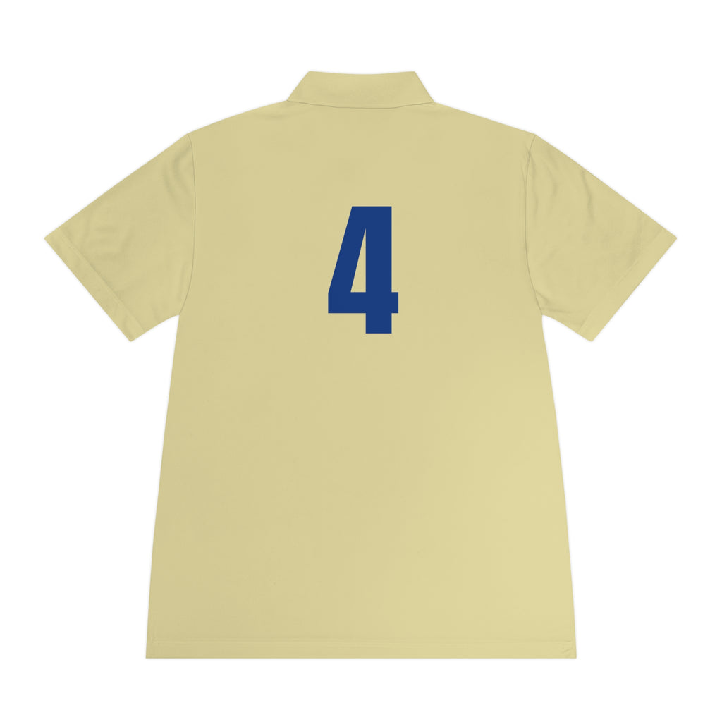 Men's Sport Polo Shirt with Player Photo & Back Number 4 — Athletic Team Golf Polo