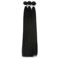 Bone Straight Hair Bundles Salon Natural Hair Extensions Fake Fibers Super Long Synthetic Yaki Straight Hair Weaving Full to End