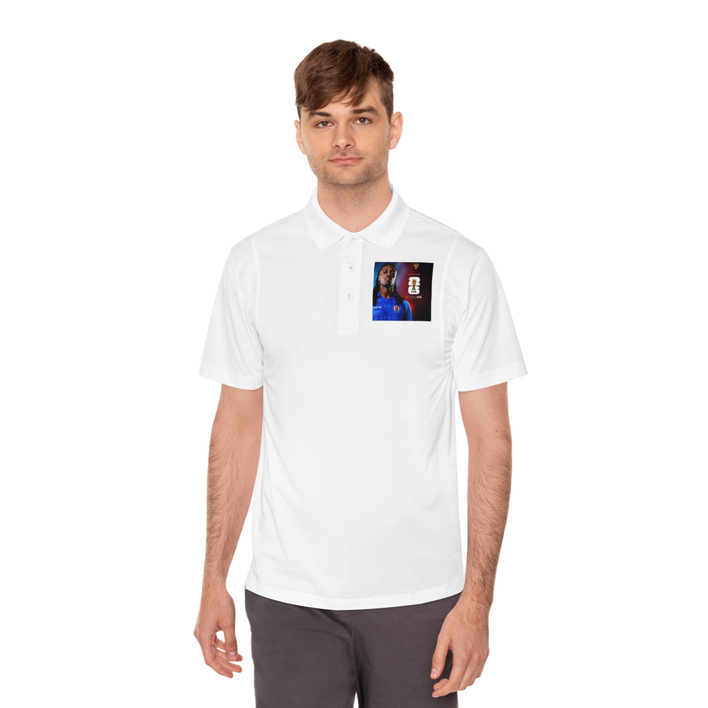 Men's Sport Polo Shirt with Player Photo & Back Number 4 — Athletic Team Golf Polo