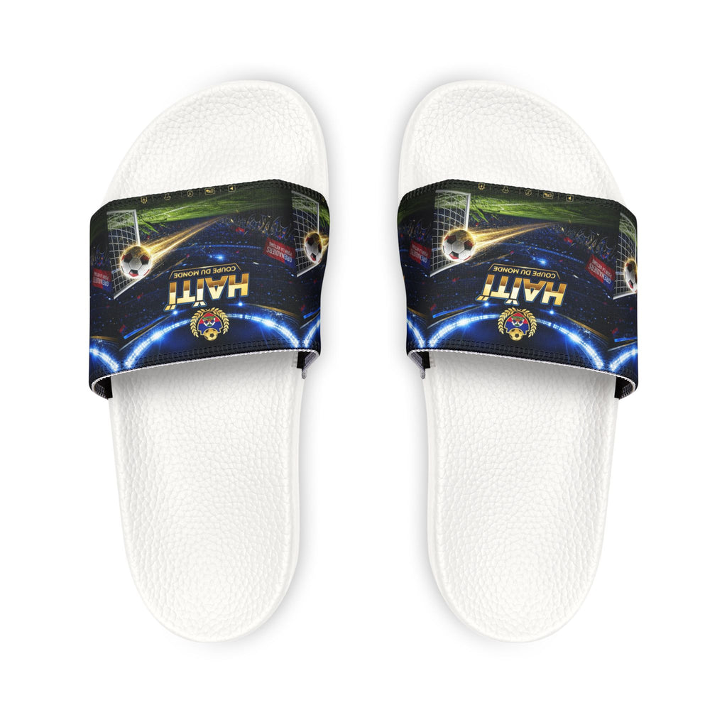 Youth Soccer Stadium Slide Sandals — Custom Haiti Team Design