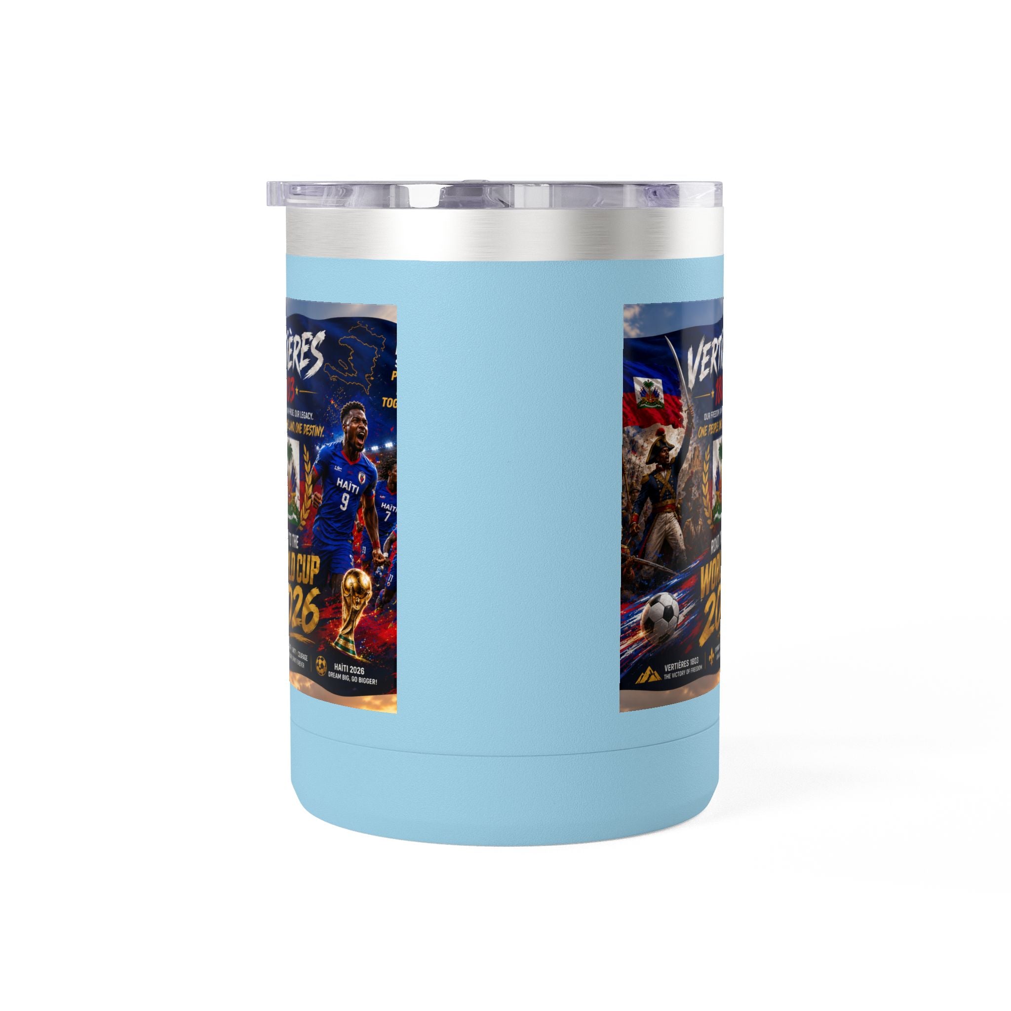 World Cup 2026 Haiti Soccer Tumbler – Vertières 1803 Team Travel Mug (15oz)