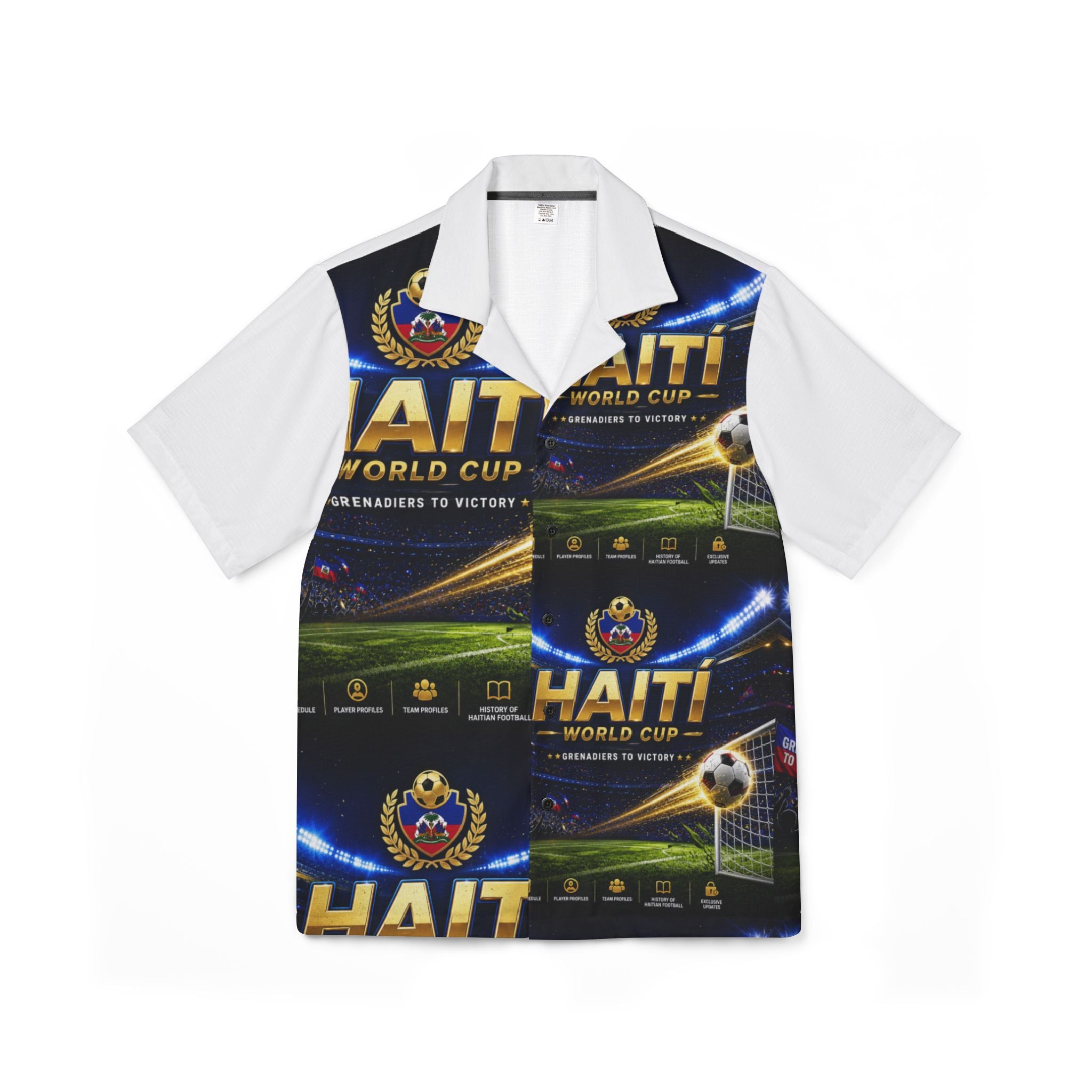 Haiti World Cup Soccer Hawaiian Camp Shirt