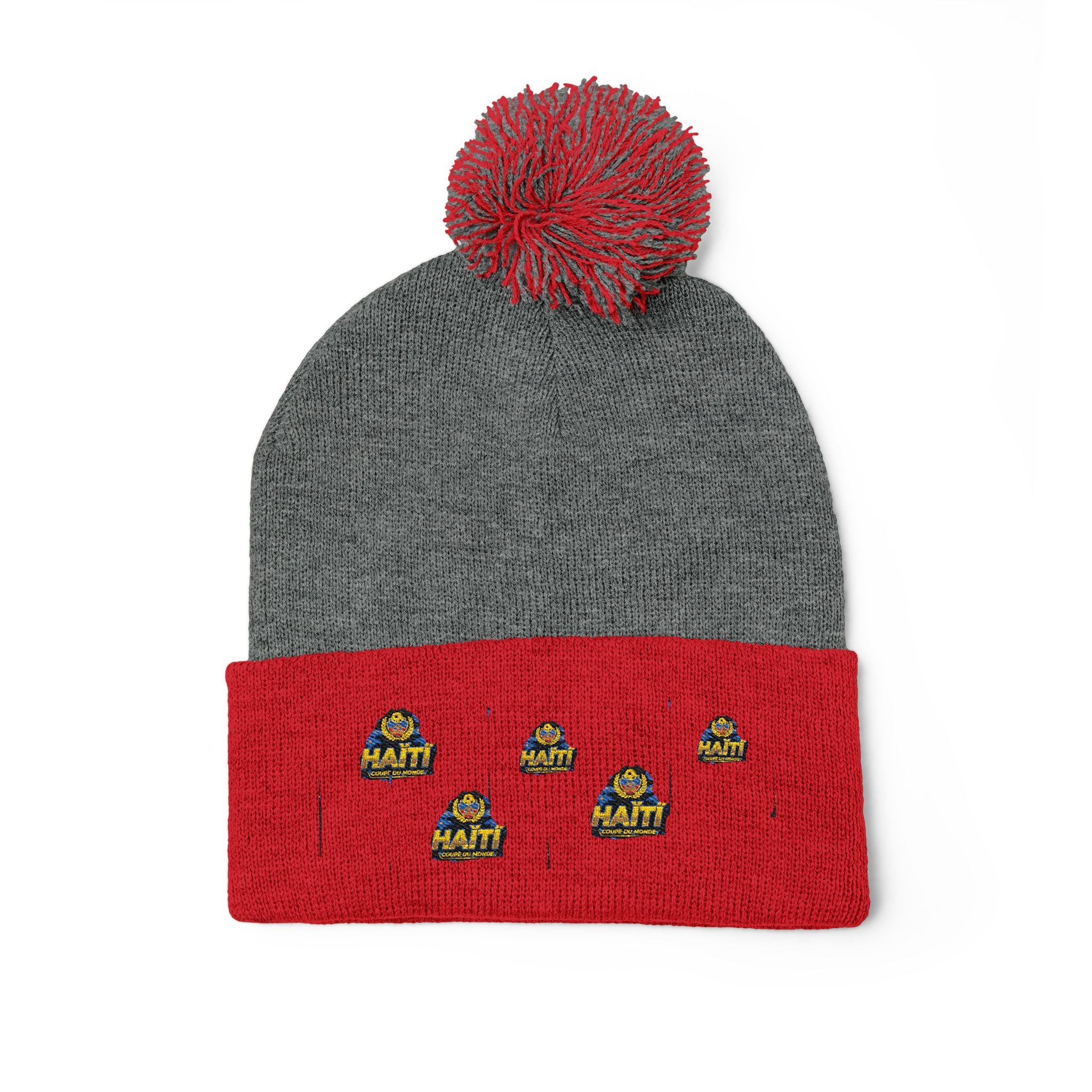 Embroidered Pom-Pom Beanie — Cute Mini Ducklings Knit Hat
