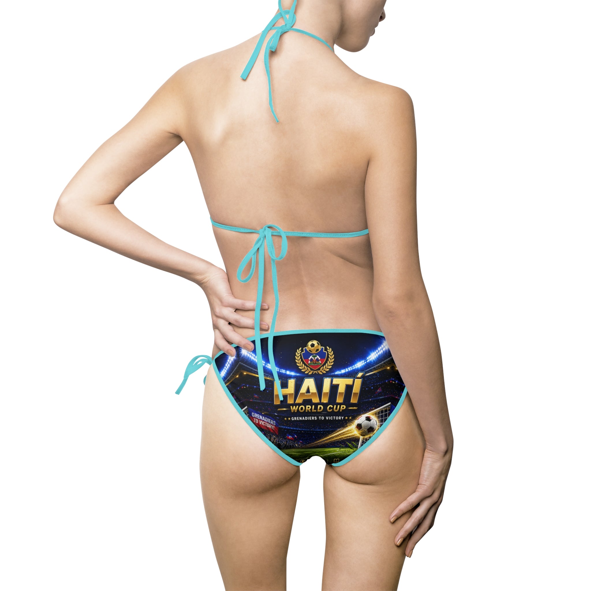 Haiti Flag Bikini Swimsuit — Tropical Patriotic Women's Two-Piece