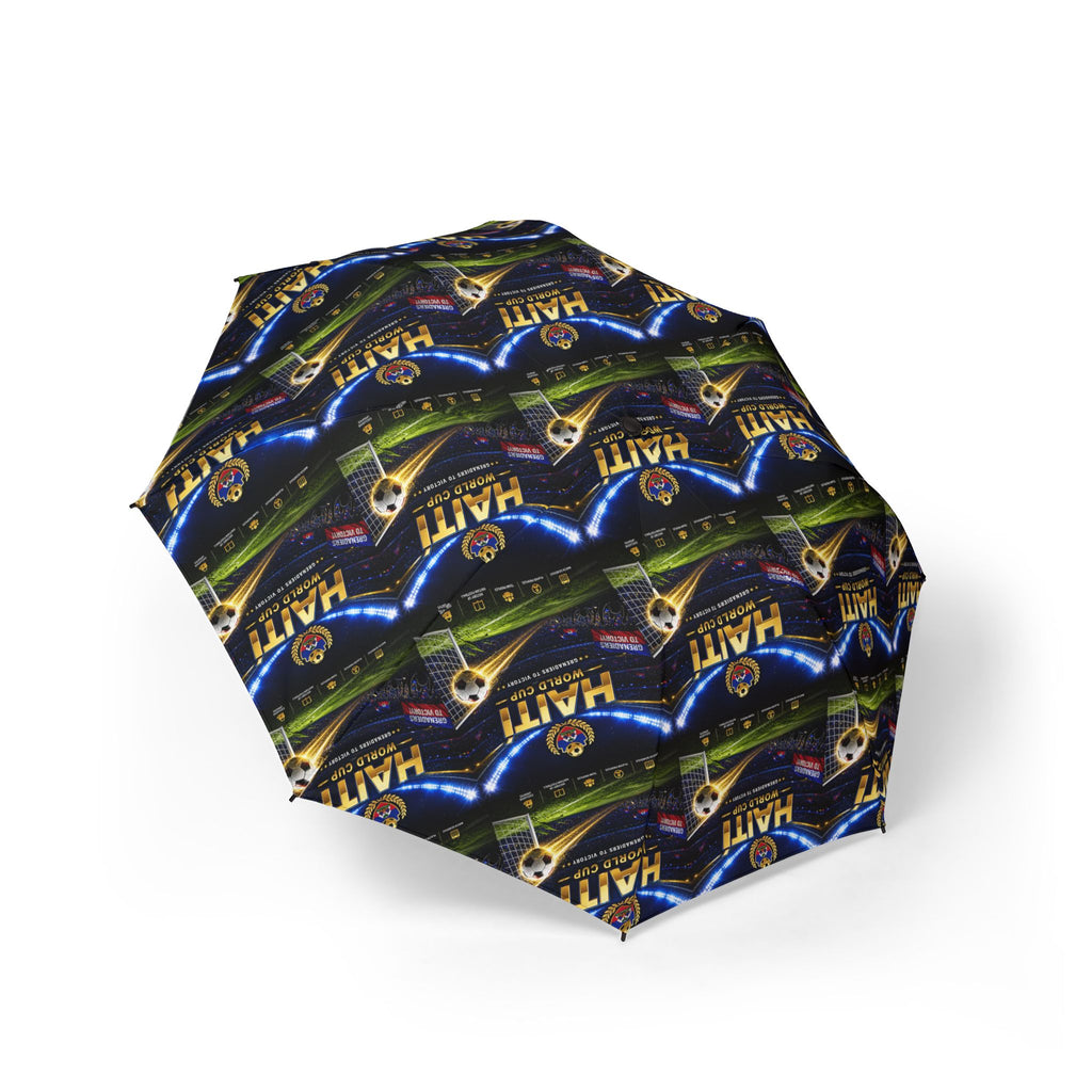 Compact Foldable Umbrella — Neon Hawaii Surf Pattern (Semi‑Automatic)