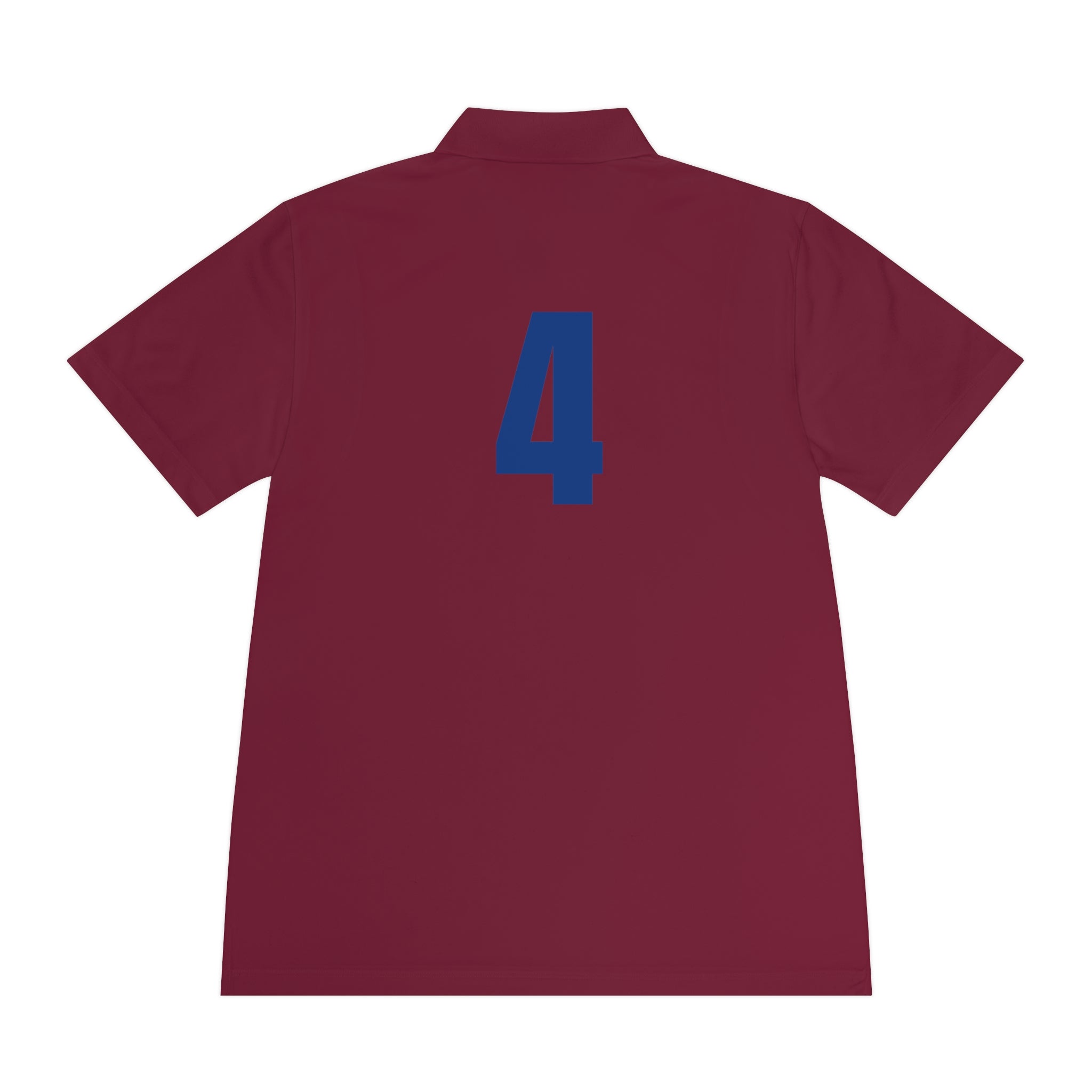 Men's Sport Polo Shirt with Player Photo & Back Number 4 — Athletic Team Golf Polo