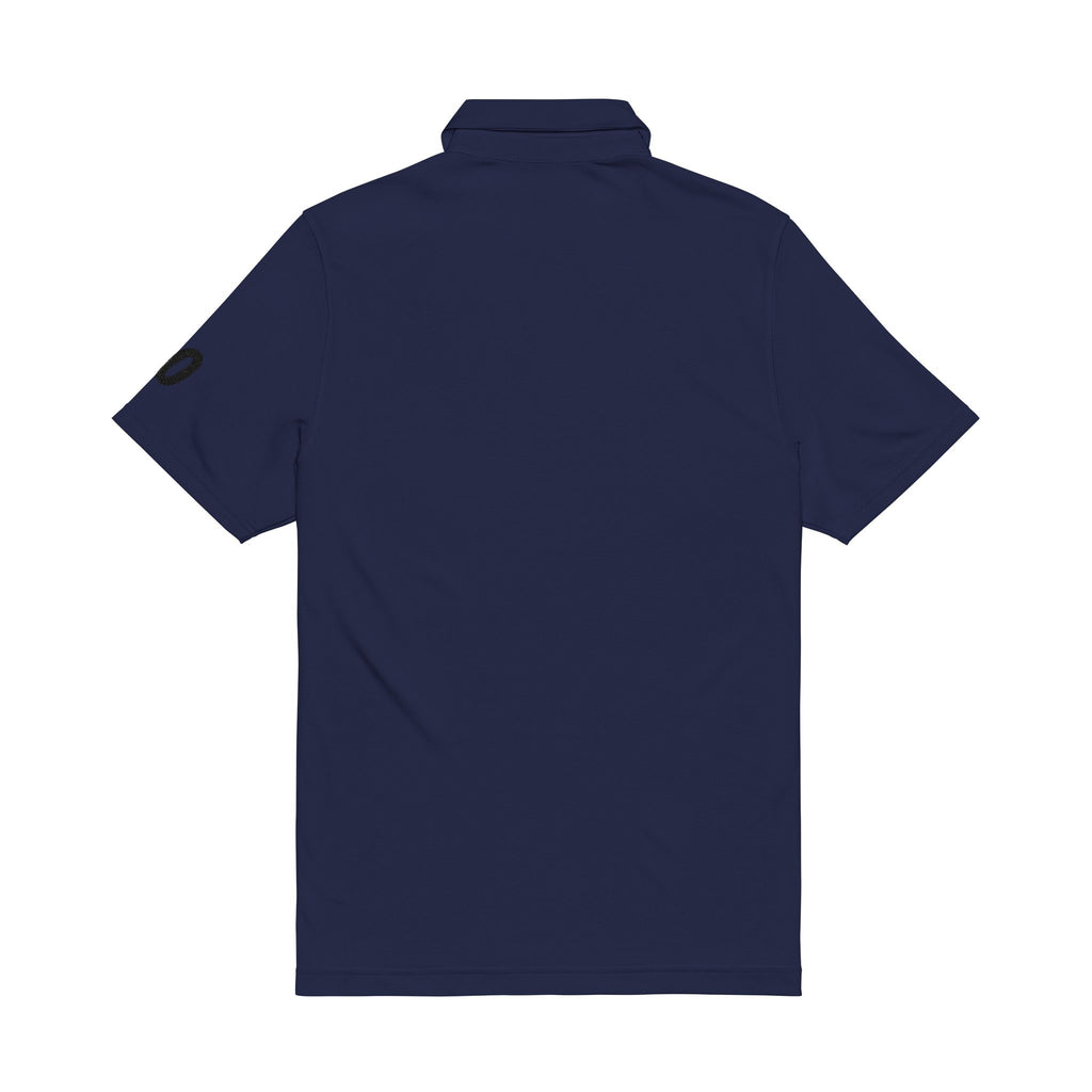 Embroidered Portrait Polo — White Performance Men’s Golf Shirt