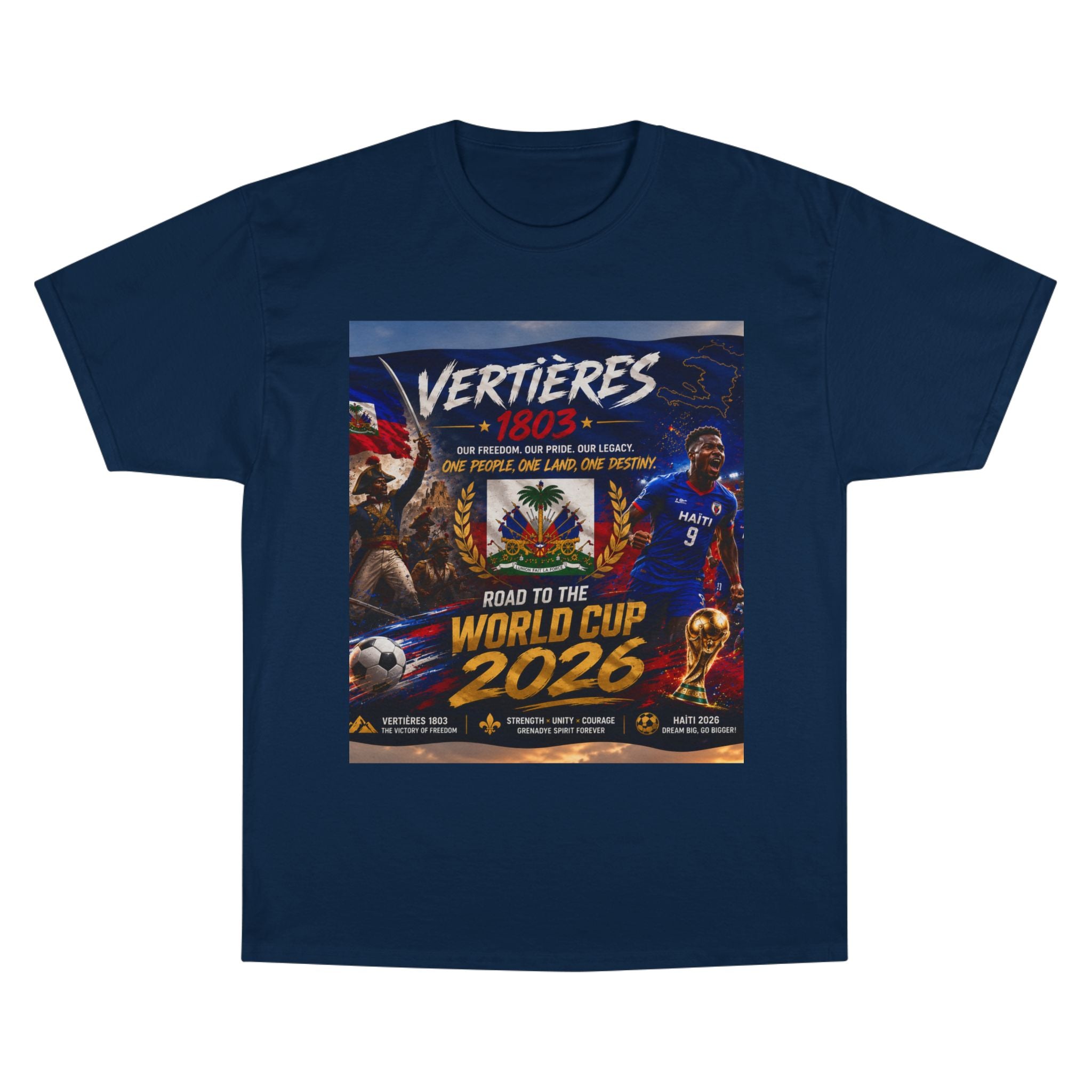 Vertières 1803 World Cup 2026 T-Shirt — Haiti Football Champion Tee