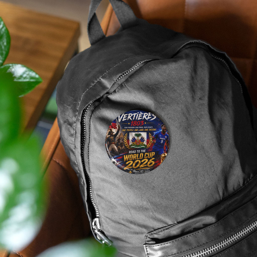 Haiti World Cup 2022 Round Pin – 'Road to the World Cup' Flag Button
