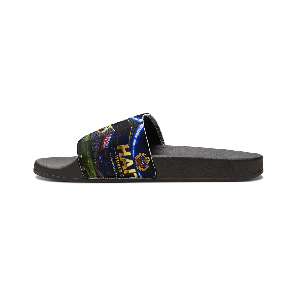 Slides — Haiti Soccer Stadium Graphic Adjustable Strap Sandals